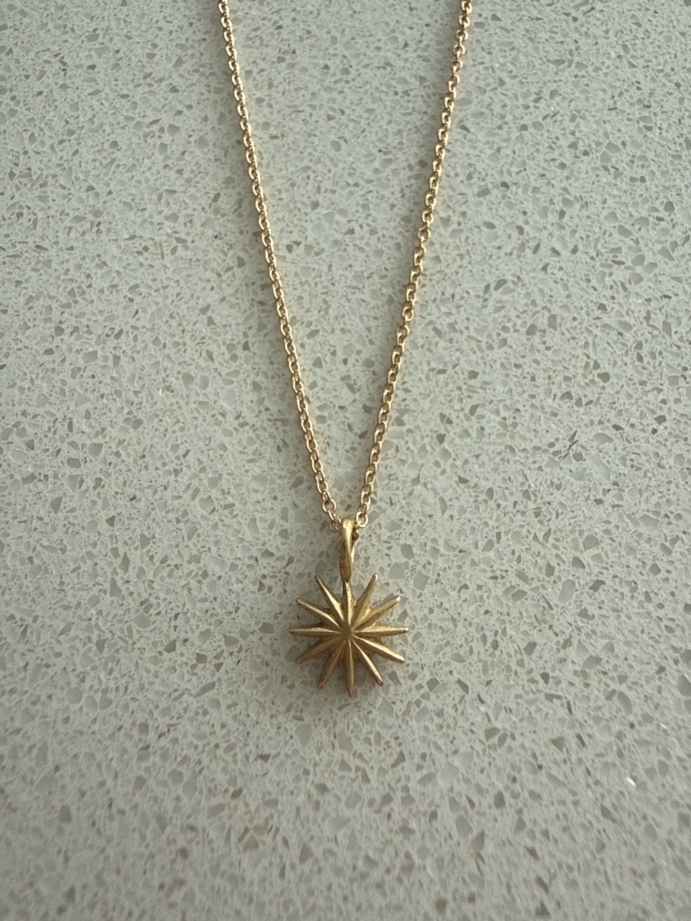NEW Gold Sunburst Pendant Necklace | Dainty Minimalist Necklace